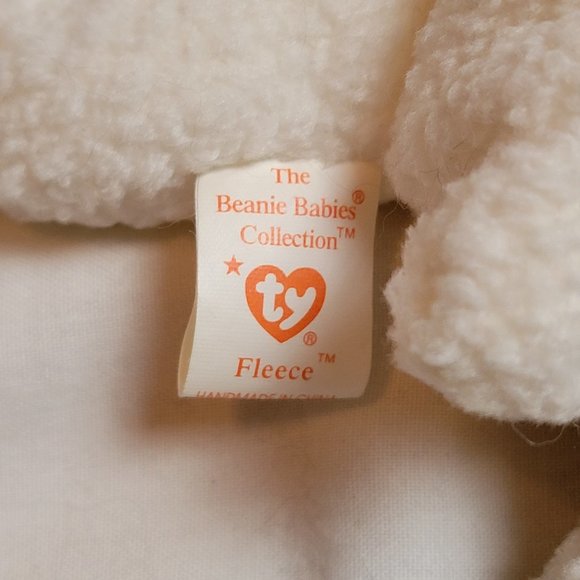 Vintage Ty Beanie Baby Fleece the Lamb Style 4125 1996 - Picture 7 of 8